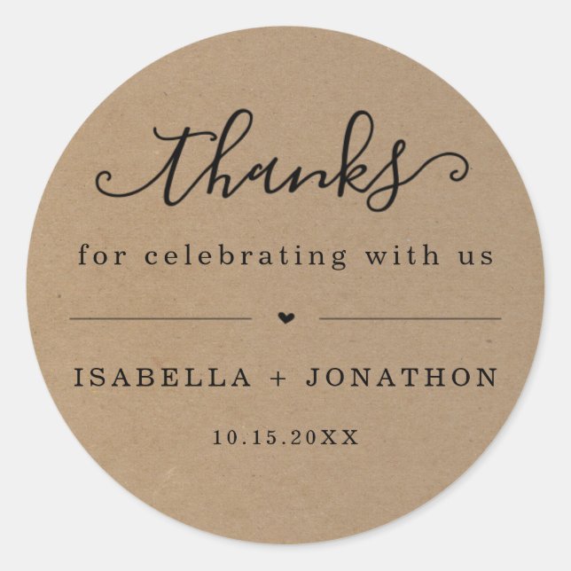 Sticker Merci Favor - Kraft (Devant)