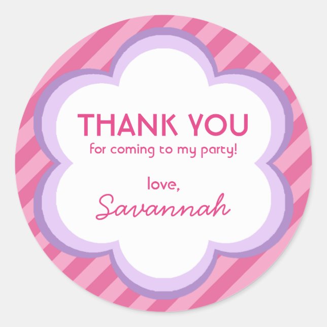 Sticker Merci Fleurs et Grilles (Devant)