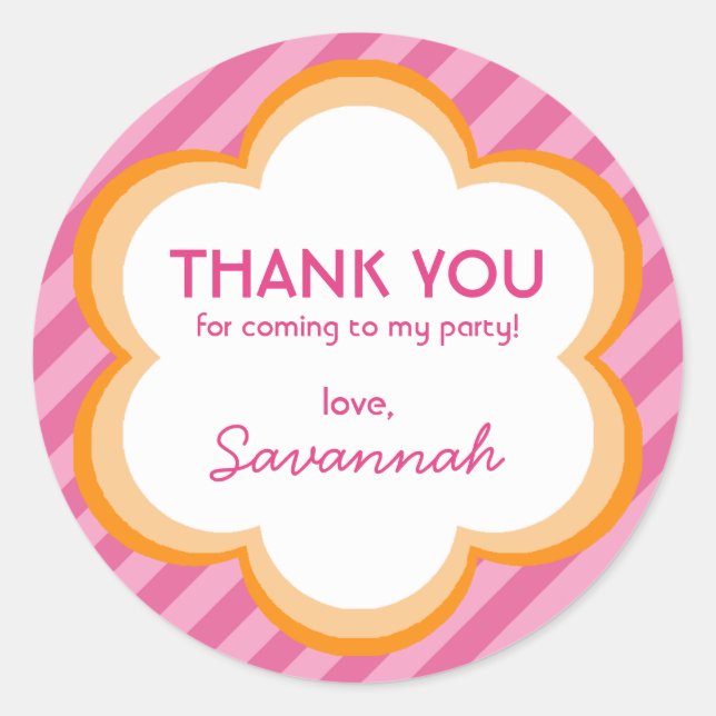 Sticker Merci Fleurs et Grilles (Devant)