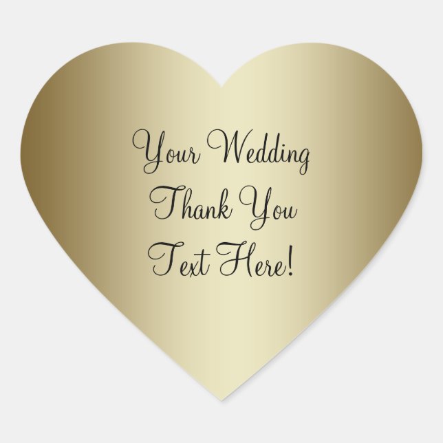 Sticker Merci Gold Wedding Favor (Devant)