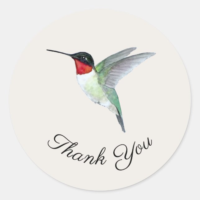 Sticker Merci Hummingbird (Devant)
