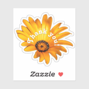 sticker Merci jaune fleur d'oranger