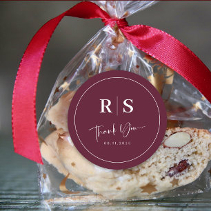 Sticker Merci mariage - Bourgogne Elegance