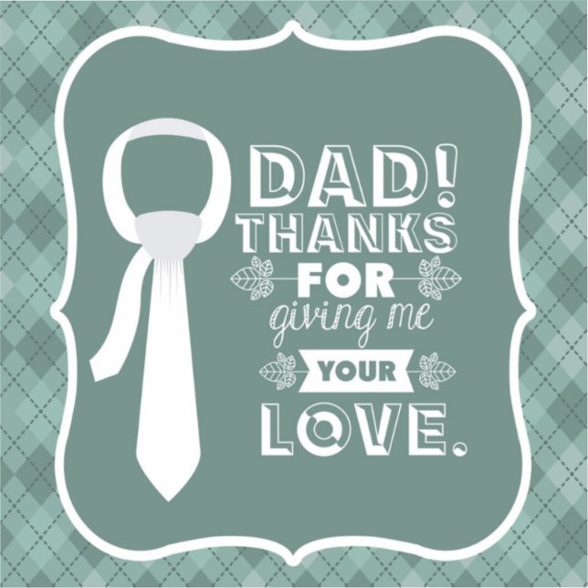Sticker Merci Papa Pour Ton Amour Inconditionnel (Recto)