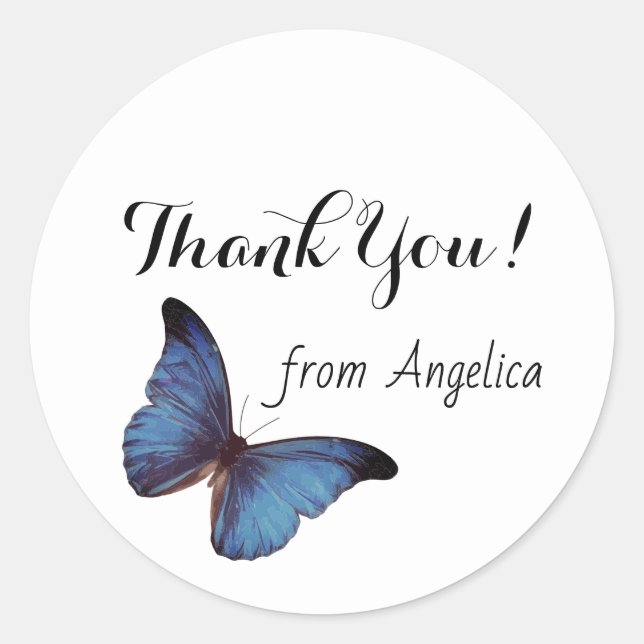 Sticker Merci papillon (Devant)