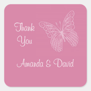 Sticker Merci papillon Filigree