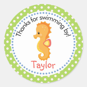 Sticker Merci personnalisé Seahorse Favoriser