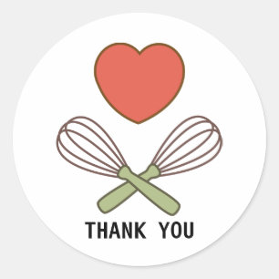 Sticker Merci pour cuisiniers et boulangers