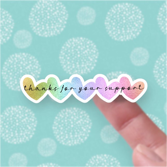 Sticker Merci pour votre soutien Rainbow Parties scintilla (Créateur téléchargé)