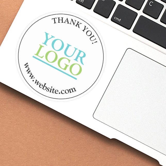 Sticker Merci, votre logo ou votre art, nom et site web Ro (Créateur téléchargé)