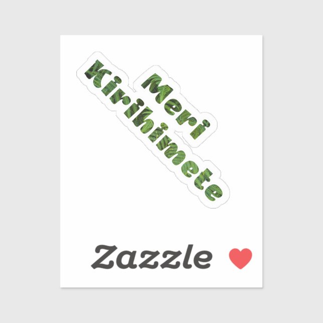 Sticker Meri Kirihimete Maori Merry Xmas Nouvelle-Zélande (Feuille)