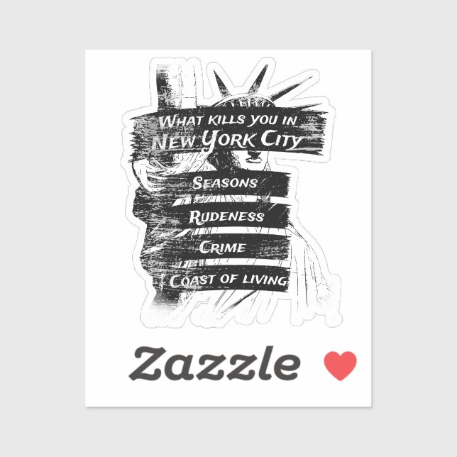 Sticker Merica Humour Amérique USA Funny Patriotisme New Y (Feuille)