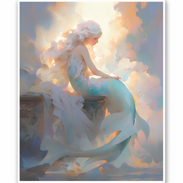 Sticker Mermaid Imaginaire Art (Devant)