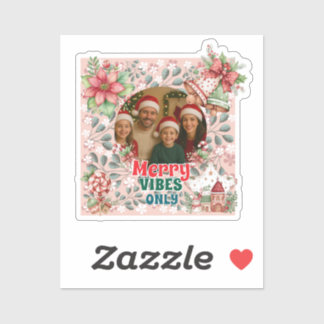 Sticker Merry Vibes Only – Funny Christmas Card