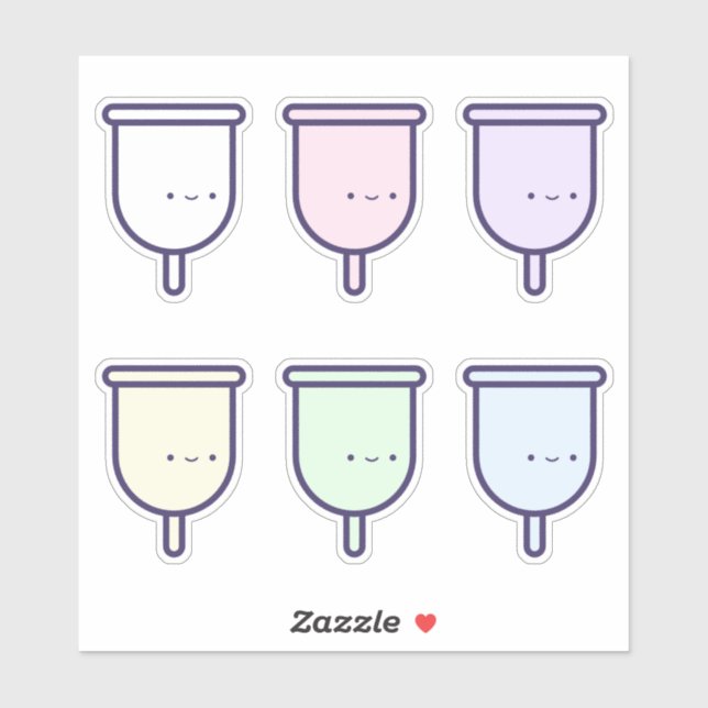 Sticker Mes Coupes Menstruelles Arc En Ciel De Première Pé (Feuille)