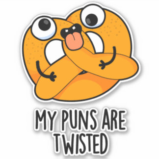 Sticker Mes jeux de mots sont un biscuit apéritif drôle Tw