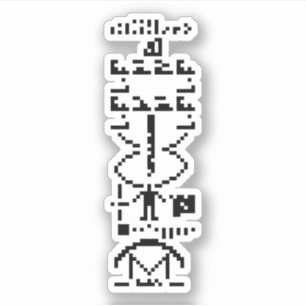 Sticker Message binaire Arecibo 1974