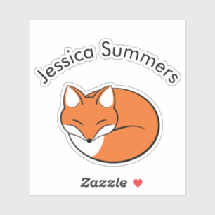 Sticker Message personnalisé de la Fox Dormir