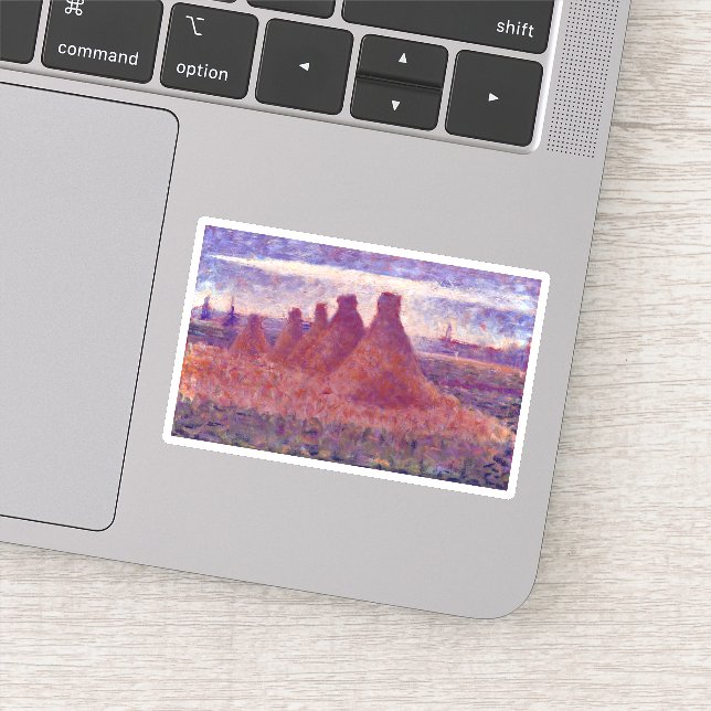 Sticker Meules de foin de Georges Seurat (Détail)