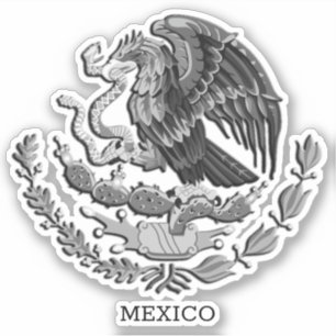 Sticker Mexique & Aigle, Drapeau Mexicain