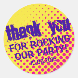 Sticker mi-teint cool Party Rock Jaune et rose