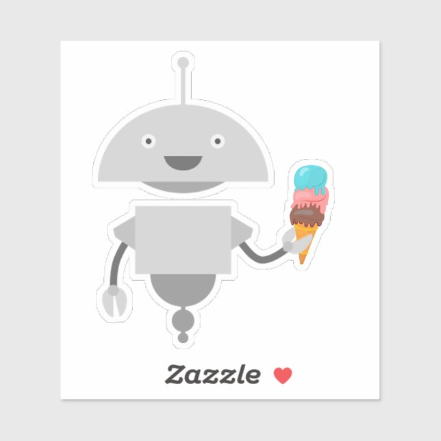 Sticker Mia avec glace (Feuille)