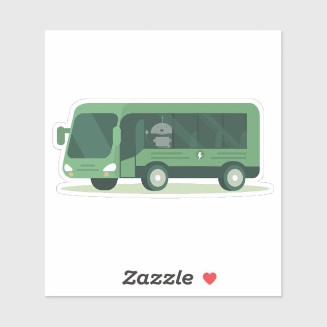 Sticker Mia dans le bus (Feuille)