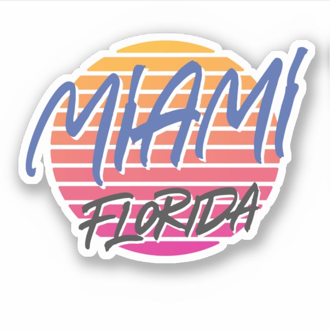 Sticker Miami Floride (Devant)