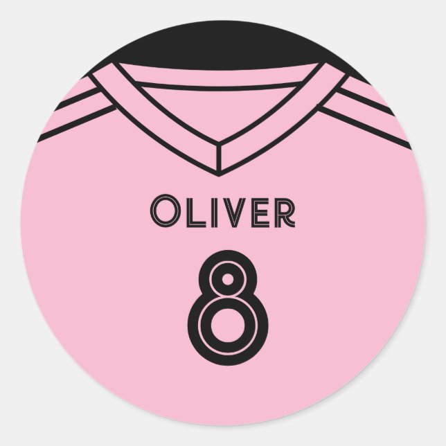 Sticker Miami Pink and Black Soccer Anniversaire (Devant)
