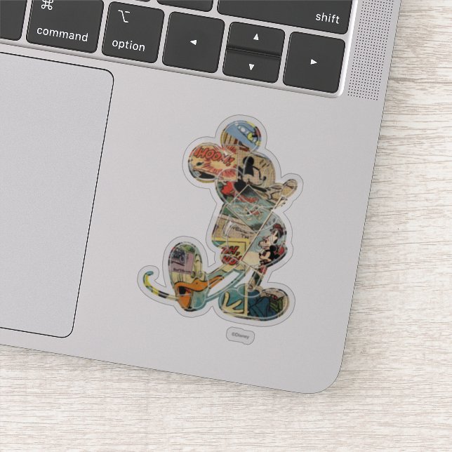 Sticker Mickey classique | Silhouette comique (Détail)