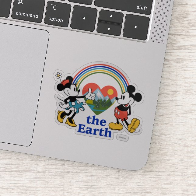 Sticker Mickey et Minnie | Aimer la Terre (Détail)