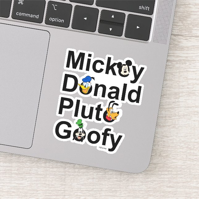 Sticker Mickey & Friends | Mickey Donald Pluto Goofy (Détail)