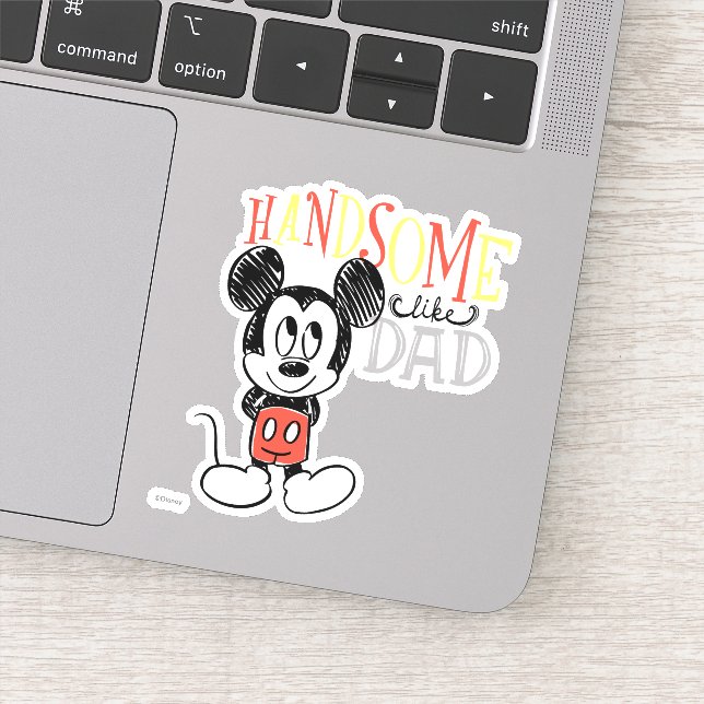 Sticker Mickey Mouse | Handsom Like Papa (Détail)