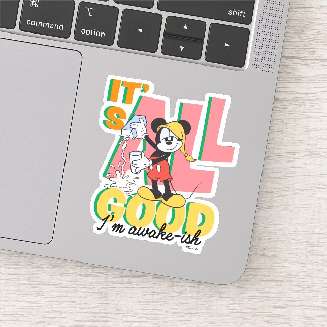 Sticker Mickey Mouse I'm Awake-ish (Détail)