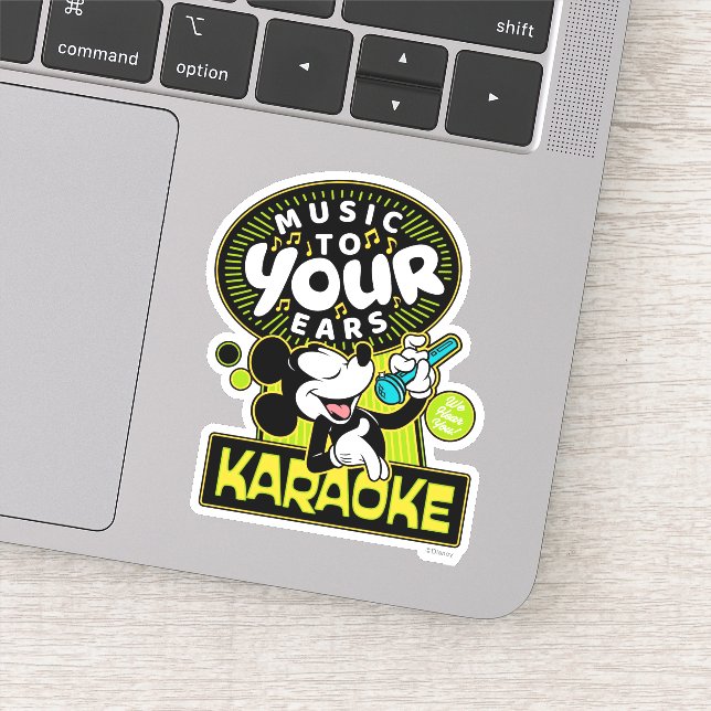 Sticker Mickey Mouse Music To Your Ears Karaoke Sign (Détail)