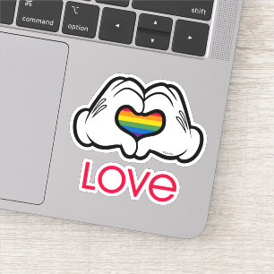 Sticker Mickey Rainbow Love