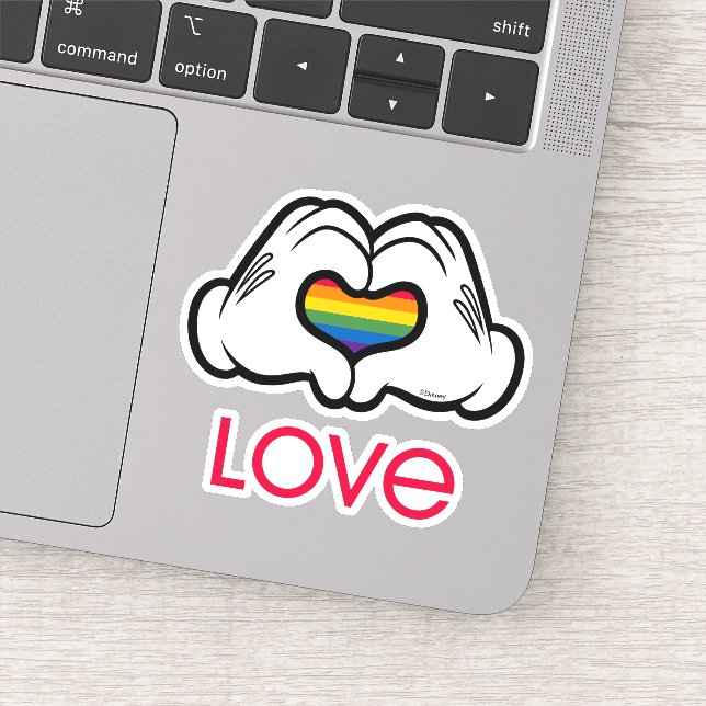 Sticker Mickey Rainbow Love (Détail)