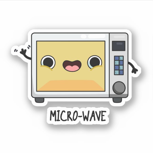 Sticker Microwave Funny Pun (Devant)