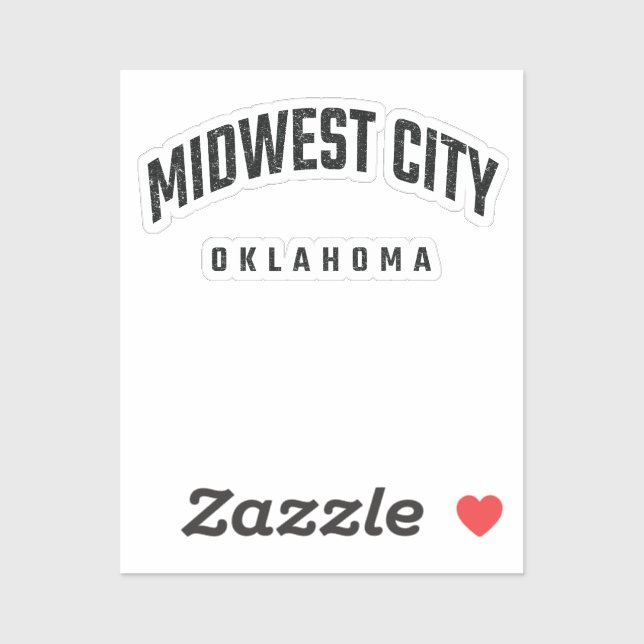 Sticker Midwest City Oklahoma OK (Feuille)