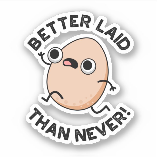 Sticker Mieux Posé Que Jamais Amusant Jeu D'Oeufs À Courir (Devant)
