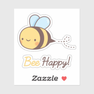 Sticker Mignon Abeille Positive Heureuse