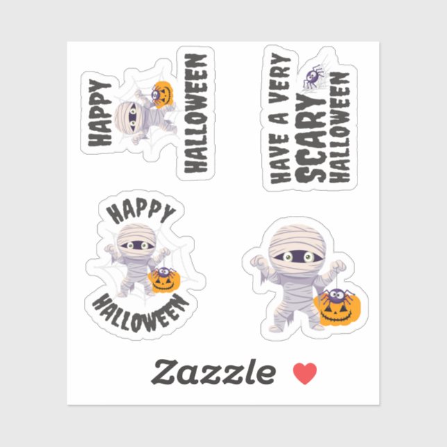 Sticker mignon Halloween maman (Feuille)