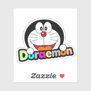 Sticker Mignon Kawaii Doraemon Anime Noir