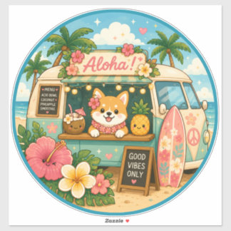 Sticker mignon kawaii hawaï