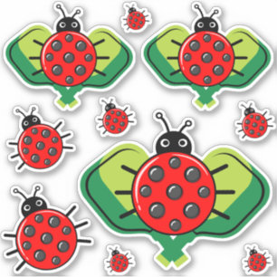 Sticker 🐞 mignon pickleball ladybug avec pagaies pickleba