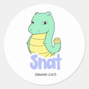 Sticker mignon (serpent + chat)