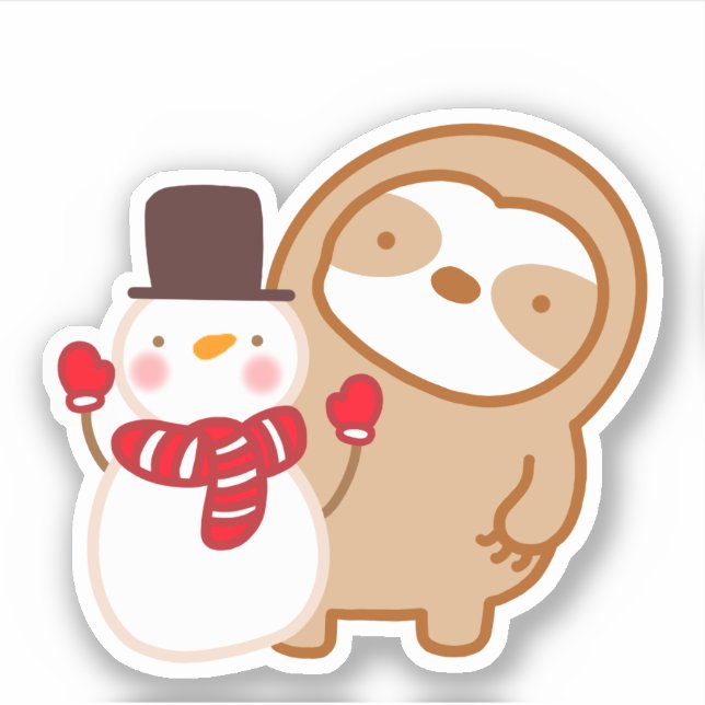 Sticker mignon Snowman (Devant)