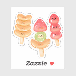 Sticker Mignon Tanghulu dessiné à la main Kawaii