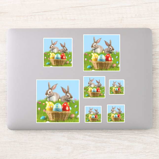 Sticker Mignonne Bunnyfor Pâques pour une humeur positive (Ordinateur)