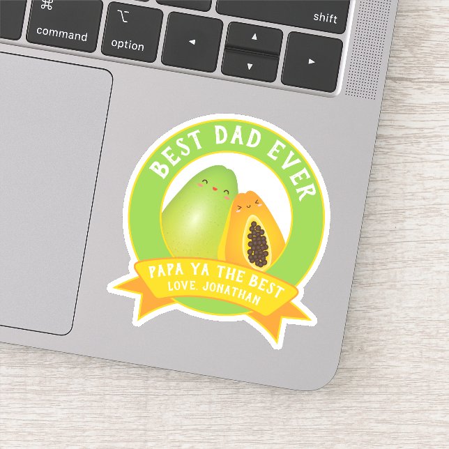 Sticker Mignonne Papa Ya Le Meilleur Amour Drôle Dit Pour  (Détail)